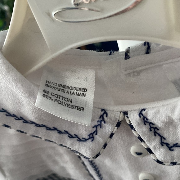 Dani little Boys white and Navy onesie - Picture 5 of 9